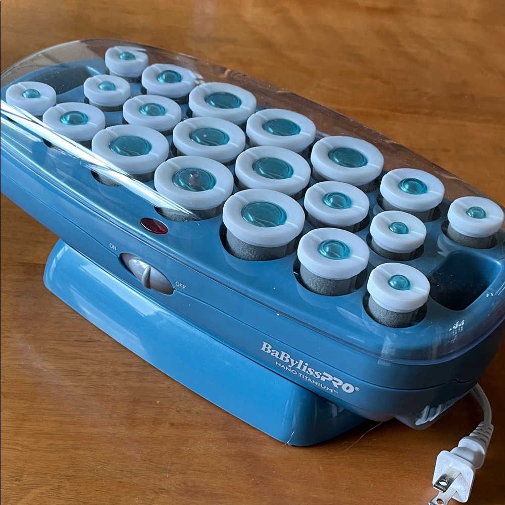 BaByliss Pro Blue and White Hair Roller Set